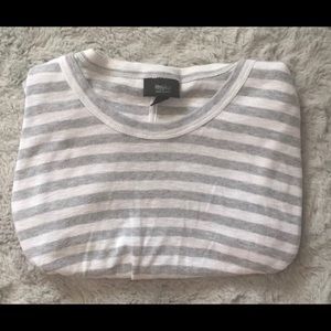 Wassauo Striped Baggy too | Greyscale